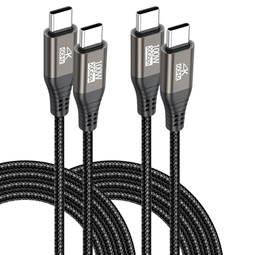 USB C Monitor Display Cable 3FT 2-Pack, USBC Video Cord 4K@60Hz, USB C 3.2 Gen 2X2 Data Cable 20Gbps, 100W Fast Charging USBC Cable for VR,Smartphone,Laptop,iPad, ARZOPA,KYY, Portable Monitor, LG
